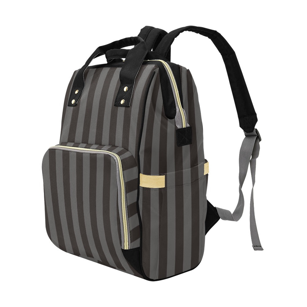 Gray & Black Stripe Backpack