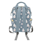 Blue Ghost Backpack back view with padded shoulder straps
