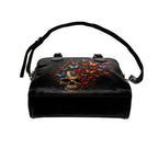Skull Butterfly Shoulder Handbag bottom view with shoulder strap