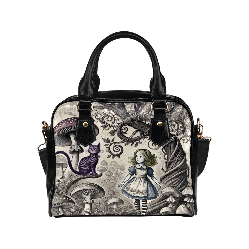 Alice Cat Wonderland Shoulder Handbag
