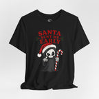 Santa Sent Me Early Grim Reaper Shirt draped front view