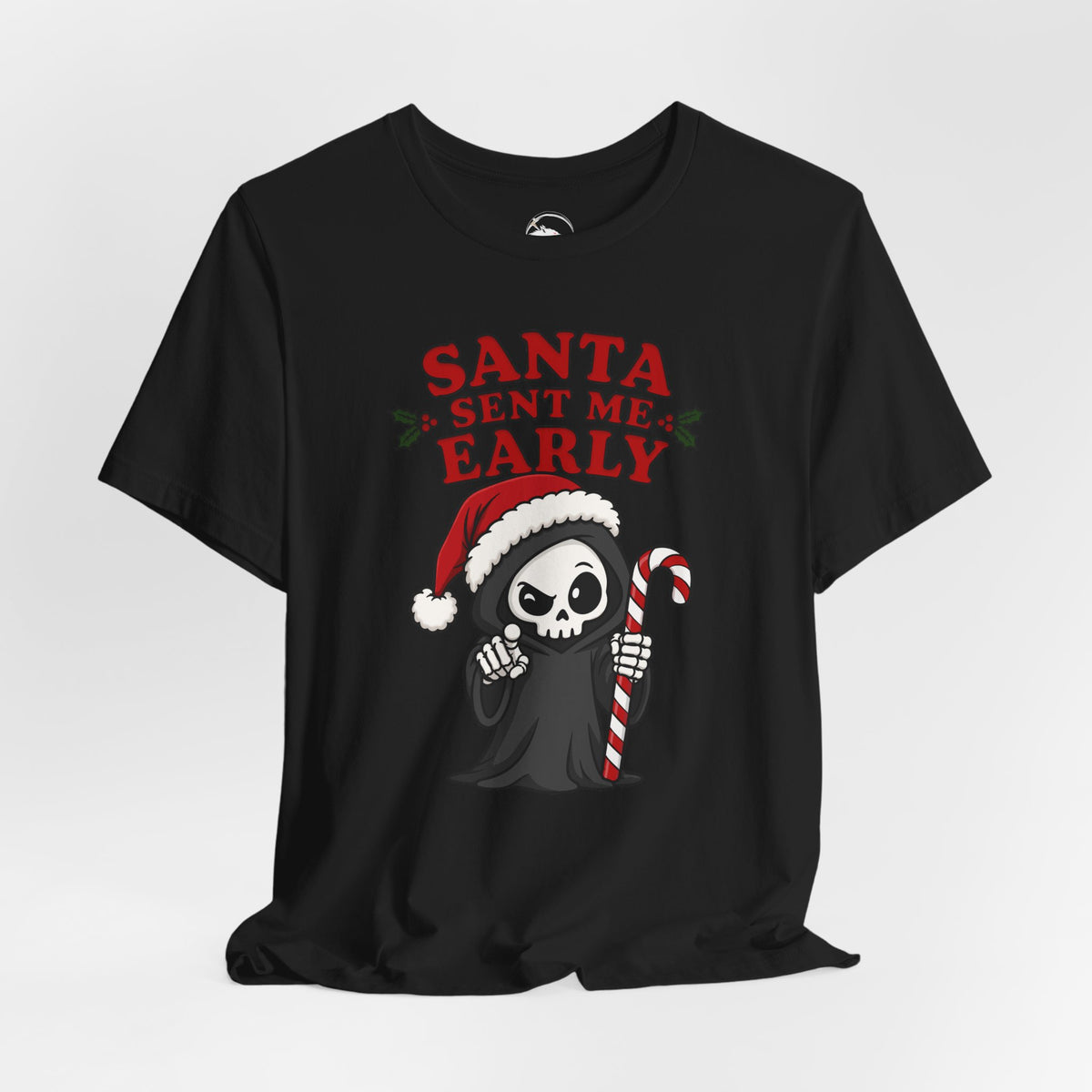 Santa Sent Me Early Grim Reaper Shirt draped front view