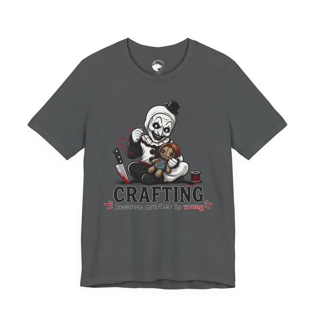 Creepy Dollmaker T‑Shirt — “Crafting” Horror Sewing Tee