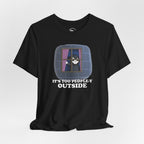 It's Too Peopley Outside Grim Reaper Shirt draped front view