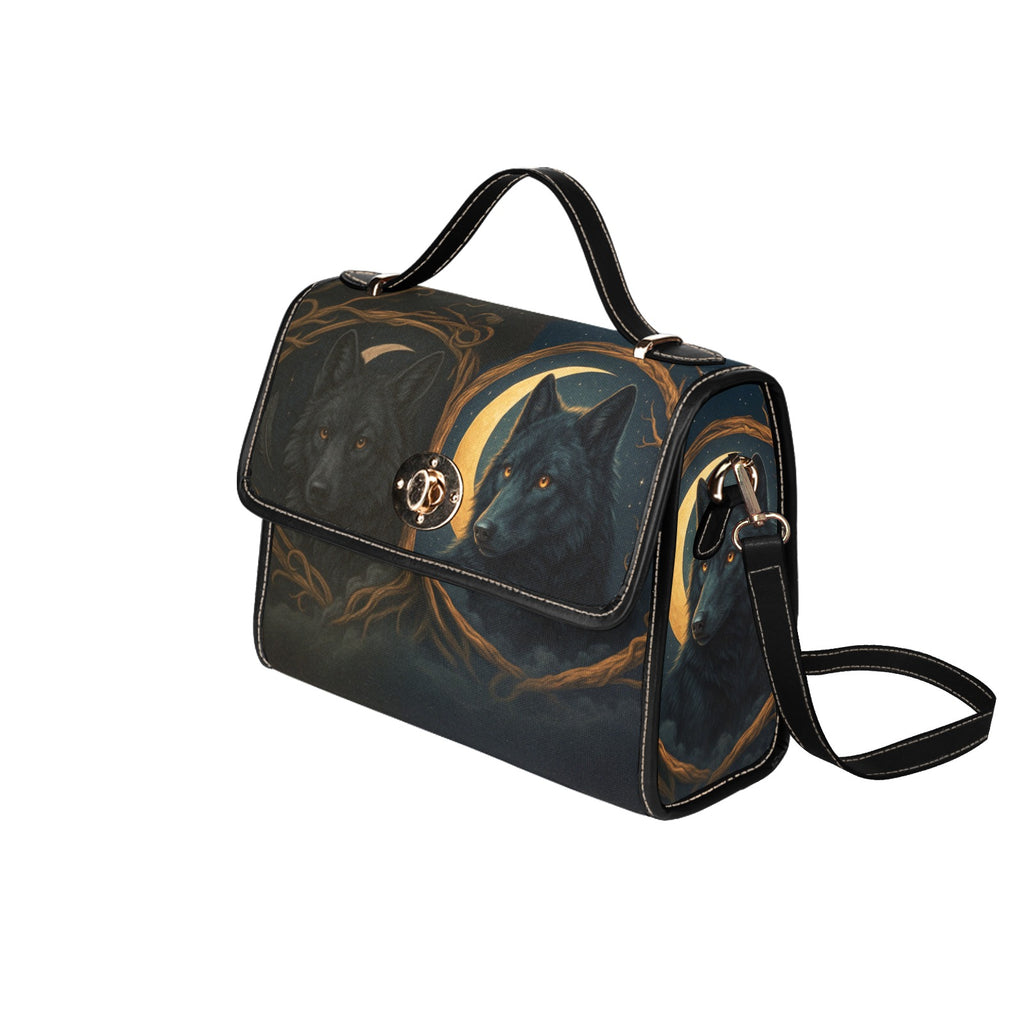 Dark Floral Canvas Bag