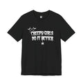 Creepy Girls Do It Better T-Shirt  Gothic Halloween Tee with Bats & Spider