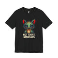 Cat Skull Tee — "Not Today, Mortals" Gothic Cat Graphic Shirt