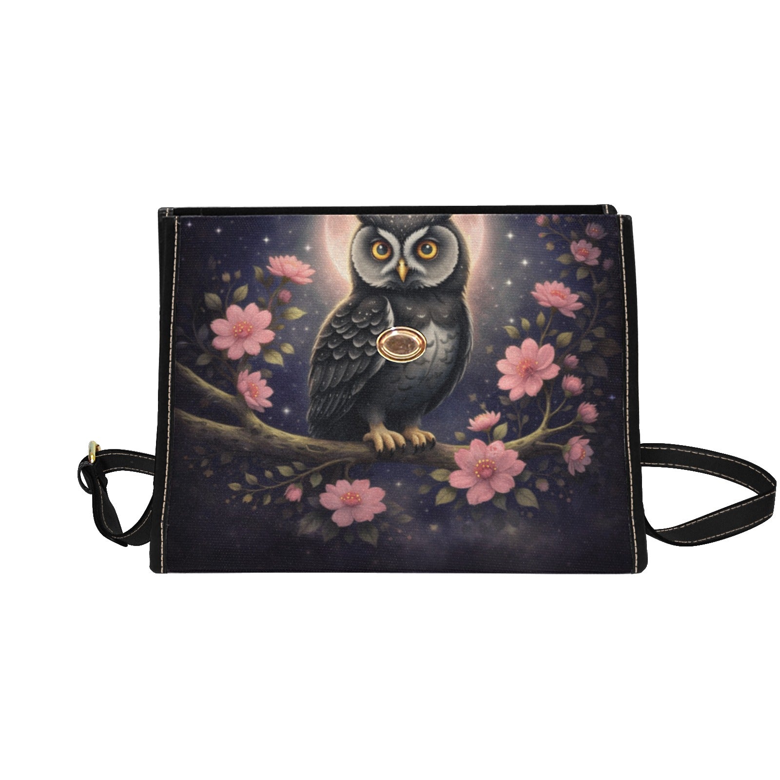 Owl & Flowers Canvas Bag