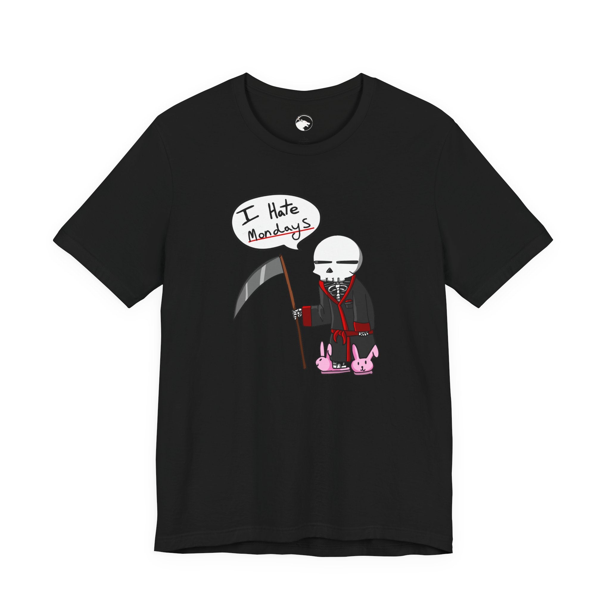 I Hate Mondays Grim Reaper T-Shirt  Cute Goth Scythe Tee
