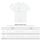 Bella+Canvas 3001 shirt size chart from XS through 5XL