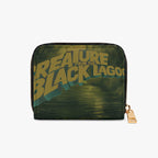 Black Lagoon Creature Bifold Zipper Wallet exterior front view