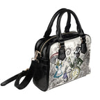 Alice in wonderland color Shoulder Handbag three-quarter view