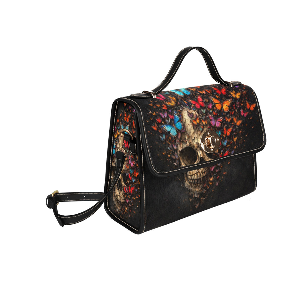 Skull Butterfly Canvas Bag
