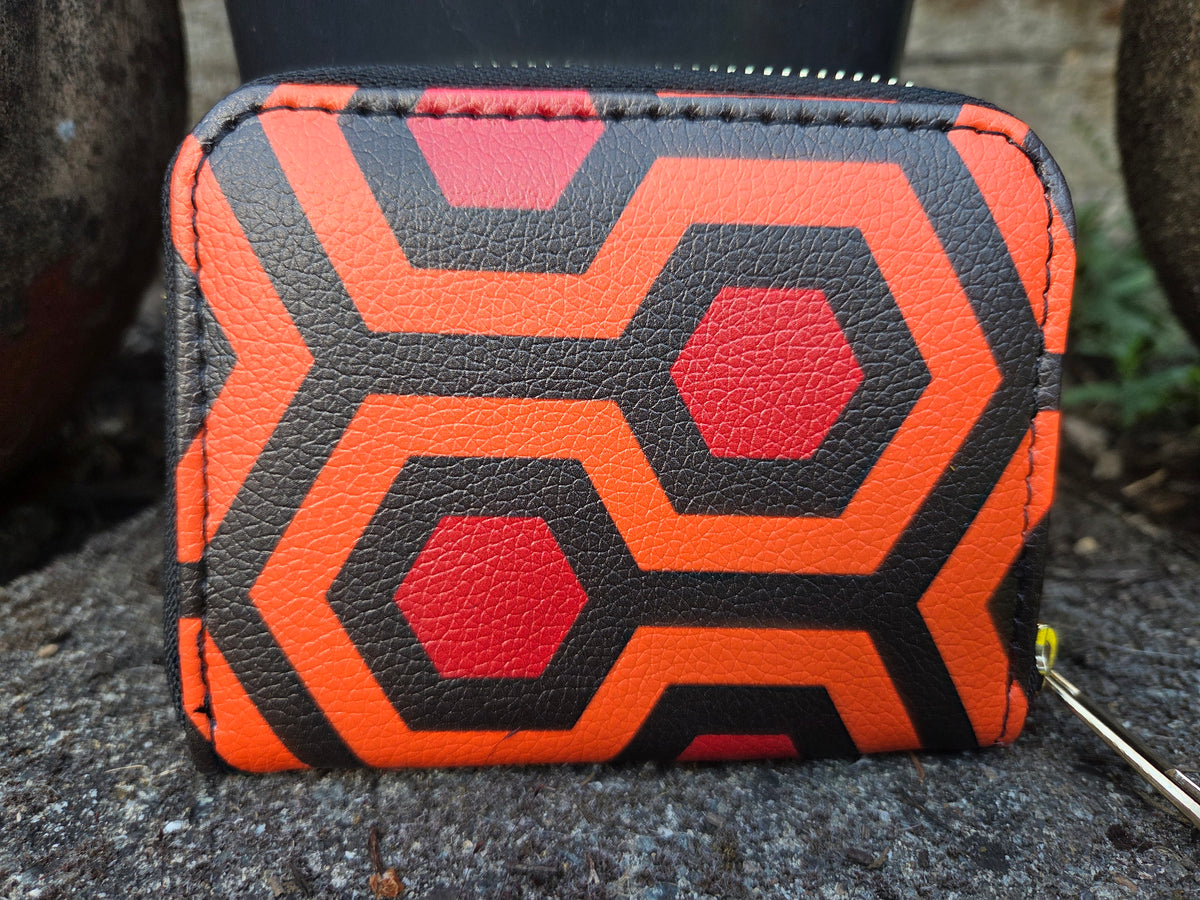 Haunted Hotel Carpet Bifold Zipper Wallet exterior front view