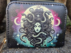 Celestial Moon Bifold Zipper Wallet exterior front view