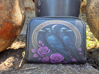 Twin Crows & Crescent Bifold Zipper Wallet alternate exterior front view