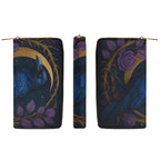 Moonlit Crow Wallet front spine and back views