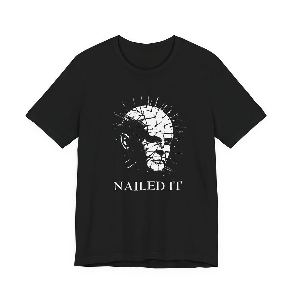 Horror Graphic Tee  'Nailed It' Pinhead Design