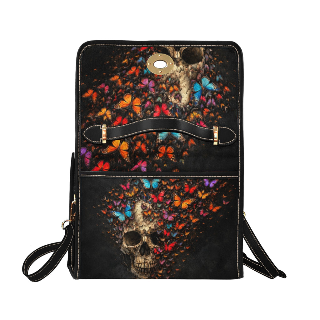 Skull Butterfly Canvas Bag