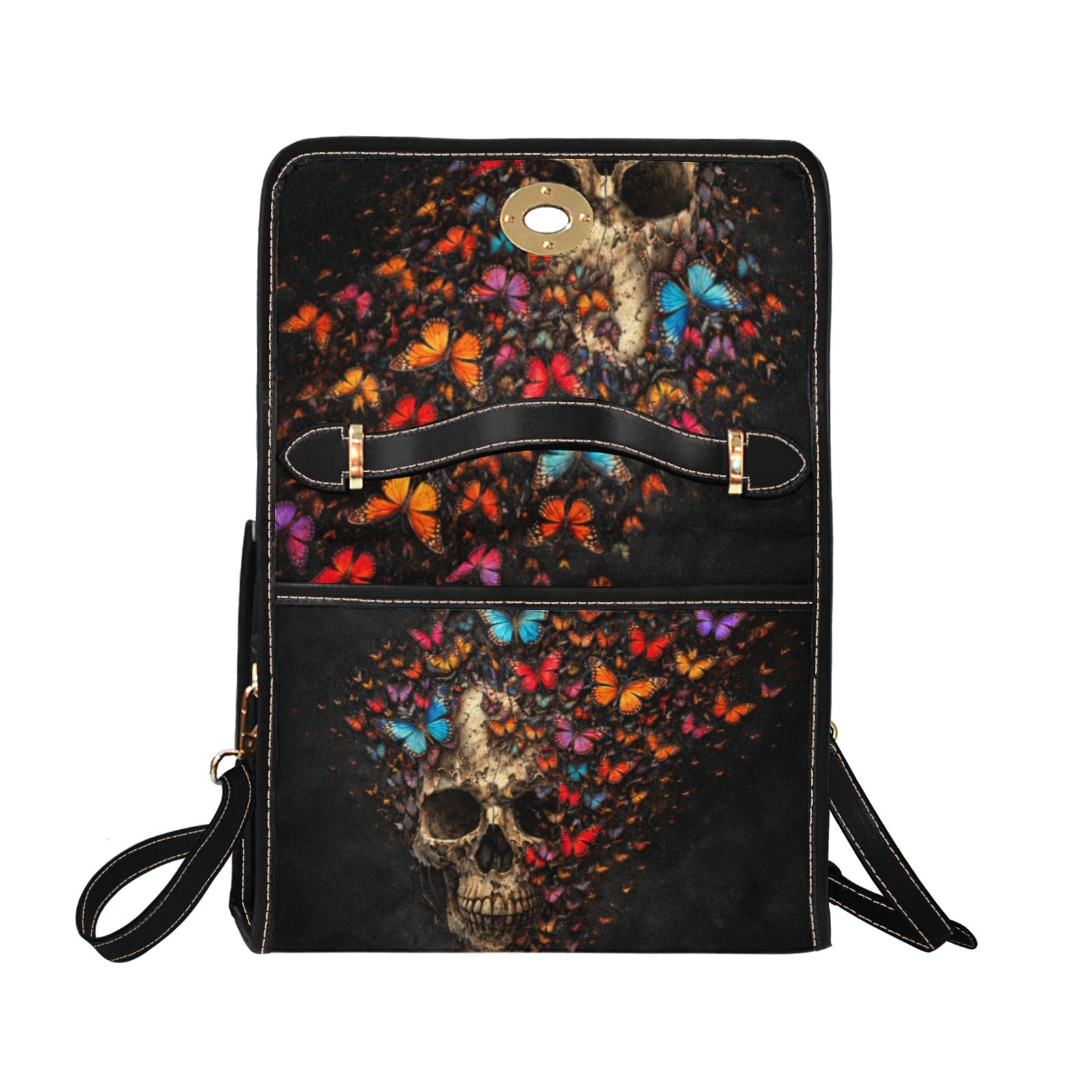 Skull Butterfly Canvas Bag