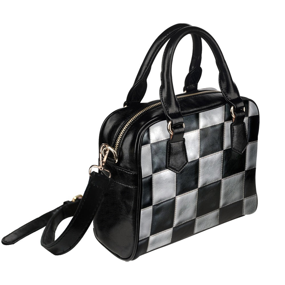 Checkerboard Shoulder Handbag