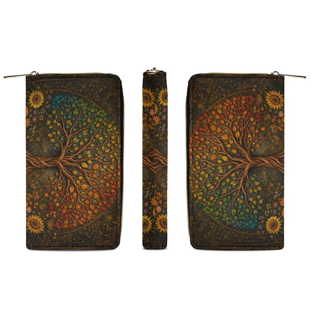 Autumn Tree of Life Leather Wallet