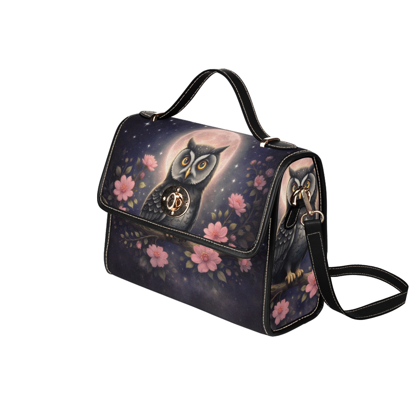 Owl & Flowers Canvas Bag