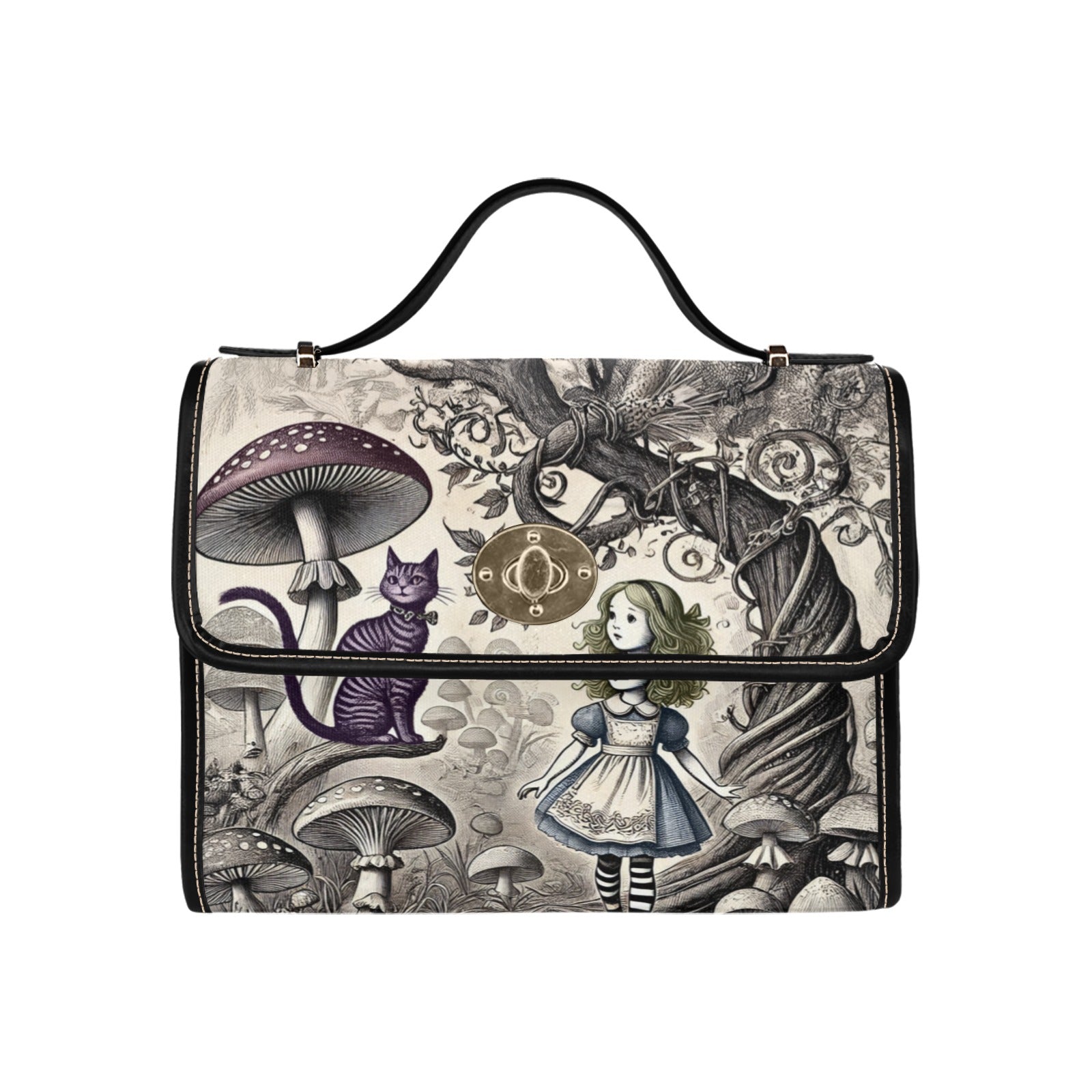 Alice & Cheshire Cat Canvas Bag