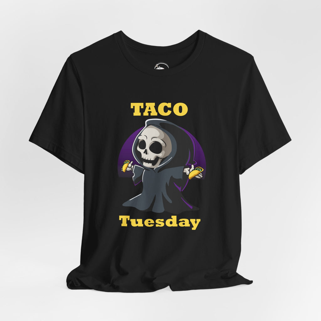 Taco Tuesday Tee  Cute Grim Reaper Holding Tacos Funny Food Lover Shirt