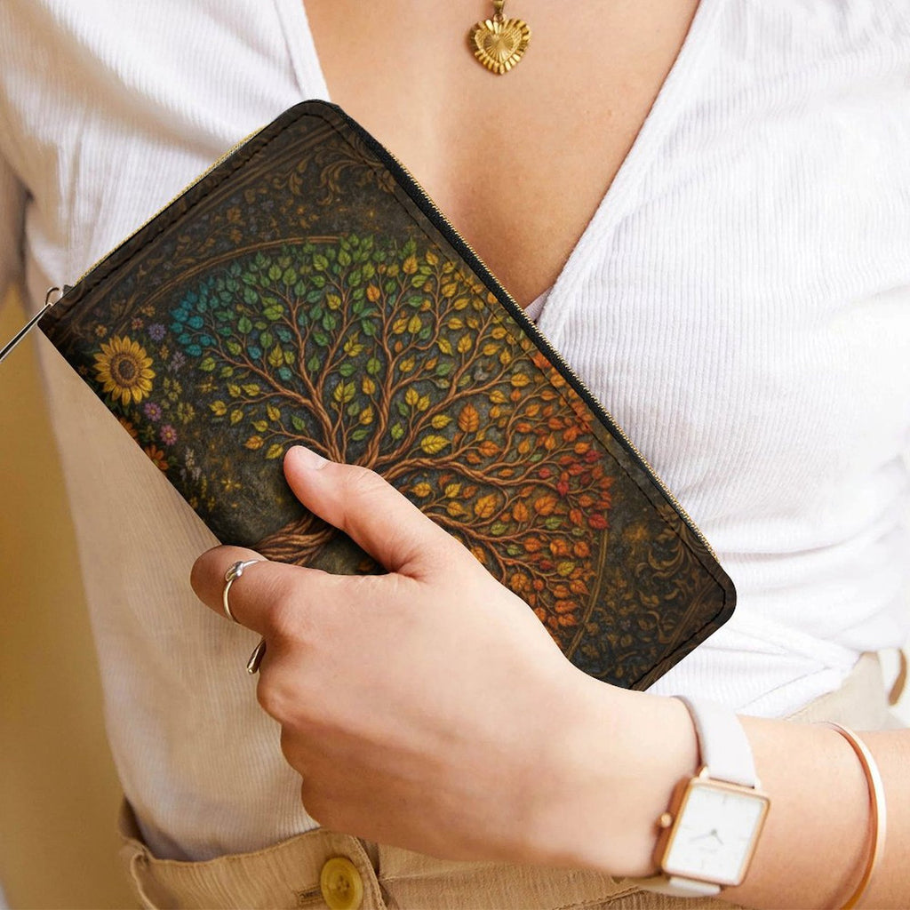 Autumn Tree of Life Leather Wallet