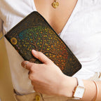 Autumn Tree of Life Wallet held for scale