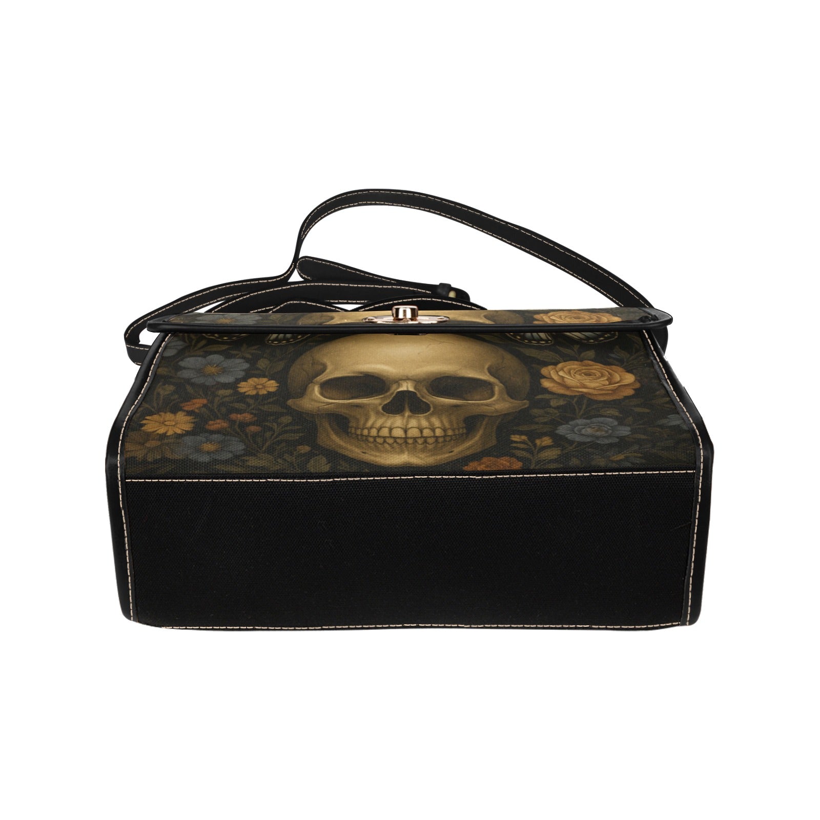 Skull Flowers Canvas Bag