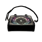 Female Gaze Art Shoulder Handbag bottom view with shoulder strap