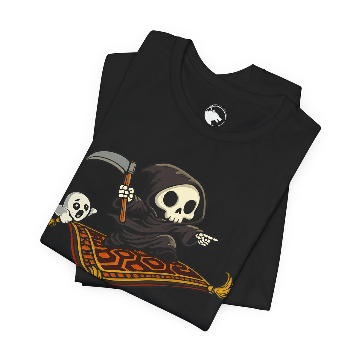 Magic Carpet Ride Grim Reaper Shirt folded front view