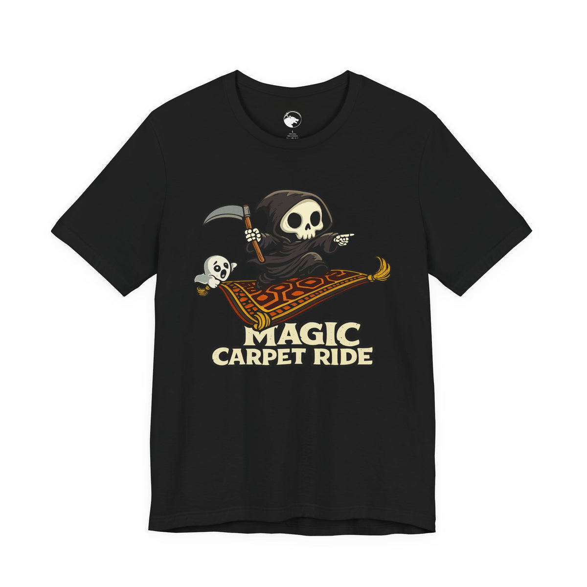 Magic Carpet Ride Grim Reaper Shirt flat front view