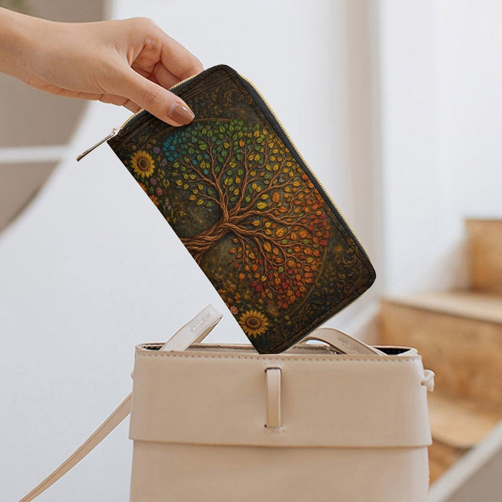Autumn Tree of Life Leather Wallet