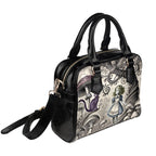 Alice Cat Wonderland Shoulder Handbag three-quarter view