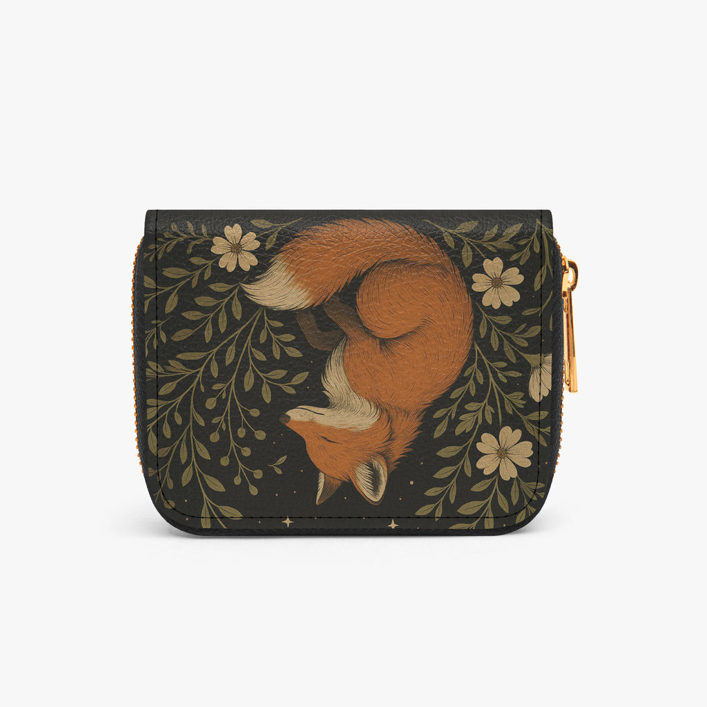 Woodland Fox Bifold Zipper Wallet alternate exterior reverse view