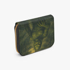 Black Lagoon Creature Bifold Zipper Wallet angled exterior view