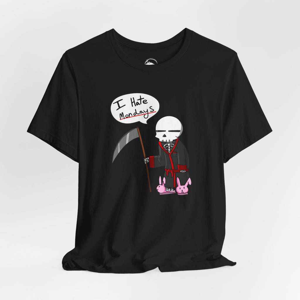 I Hate Mondays Grim Reaper T-Shirt  Cute Goth Scythe Tee