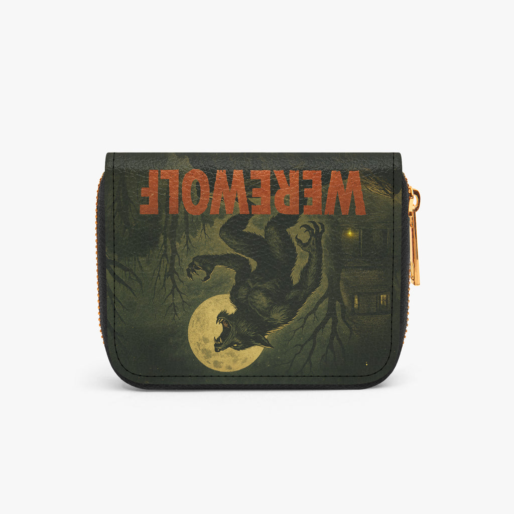 Moonlit Werewolf Bifold Zipper Wallet alternate exterior reverse view