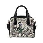 Mad Hatter Wonderland Shoulder Handbag front view