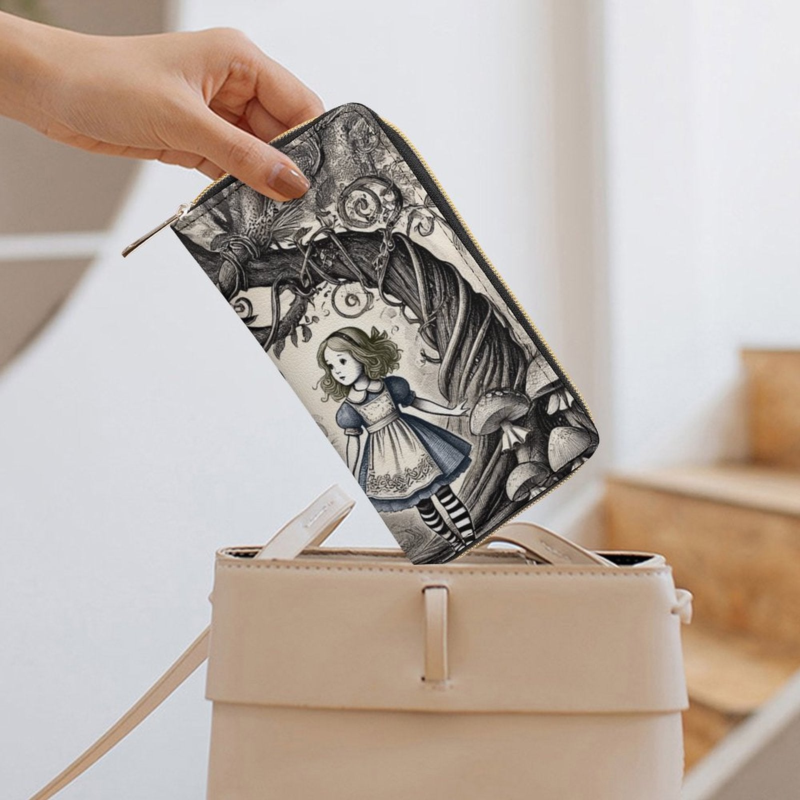 Wonderland Storybook Leather Wallet
