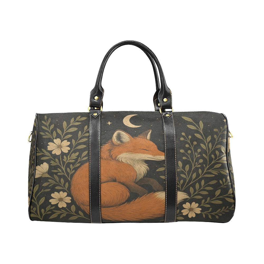 Retro Fox Forest Travel Bag
