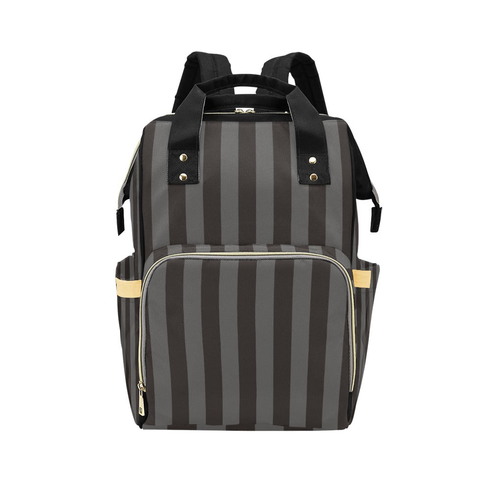 Gray & Black Stripe Backpack