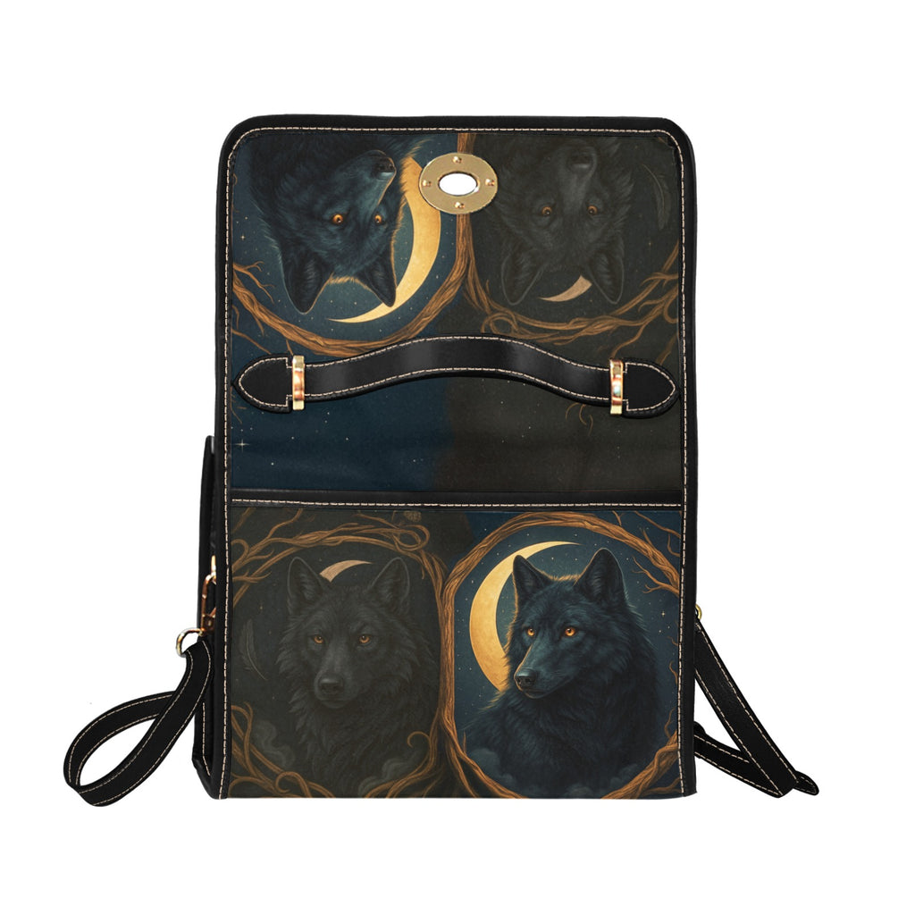 Dark Floral Canvas Bag