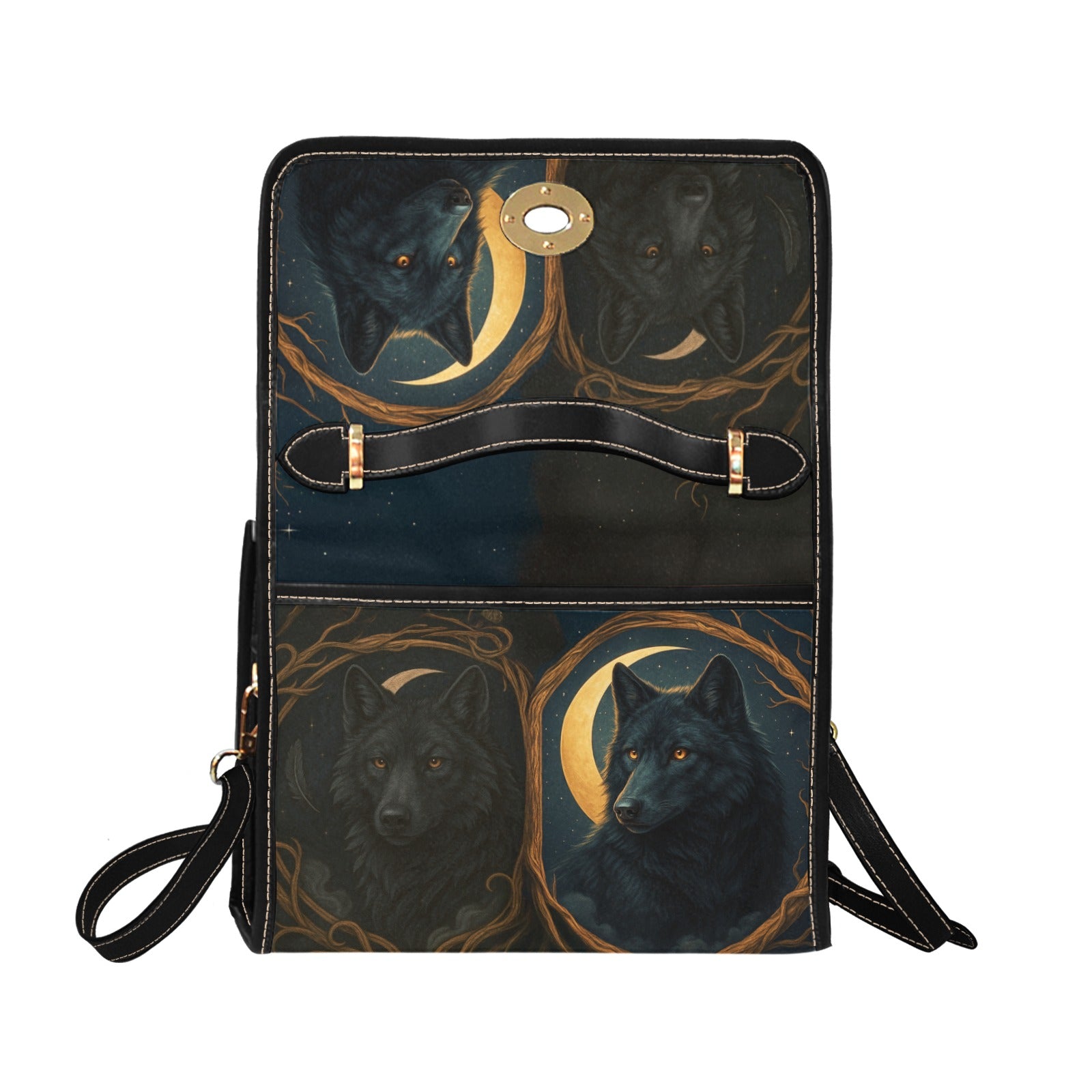 Dark Floral Canvas Bag