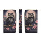Moonlit Owl Wallet front spine and back views