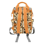 Vintage Halloween Backpack rear view showing padded shoulder straps and top handles