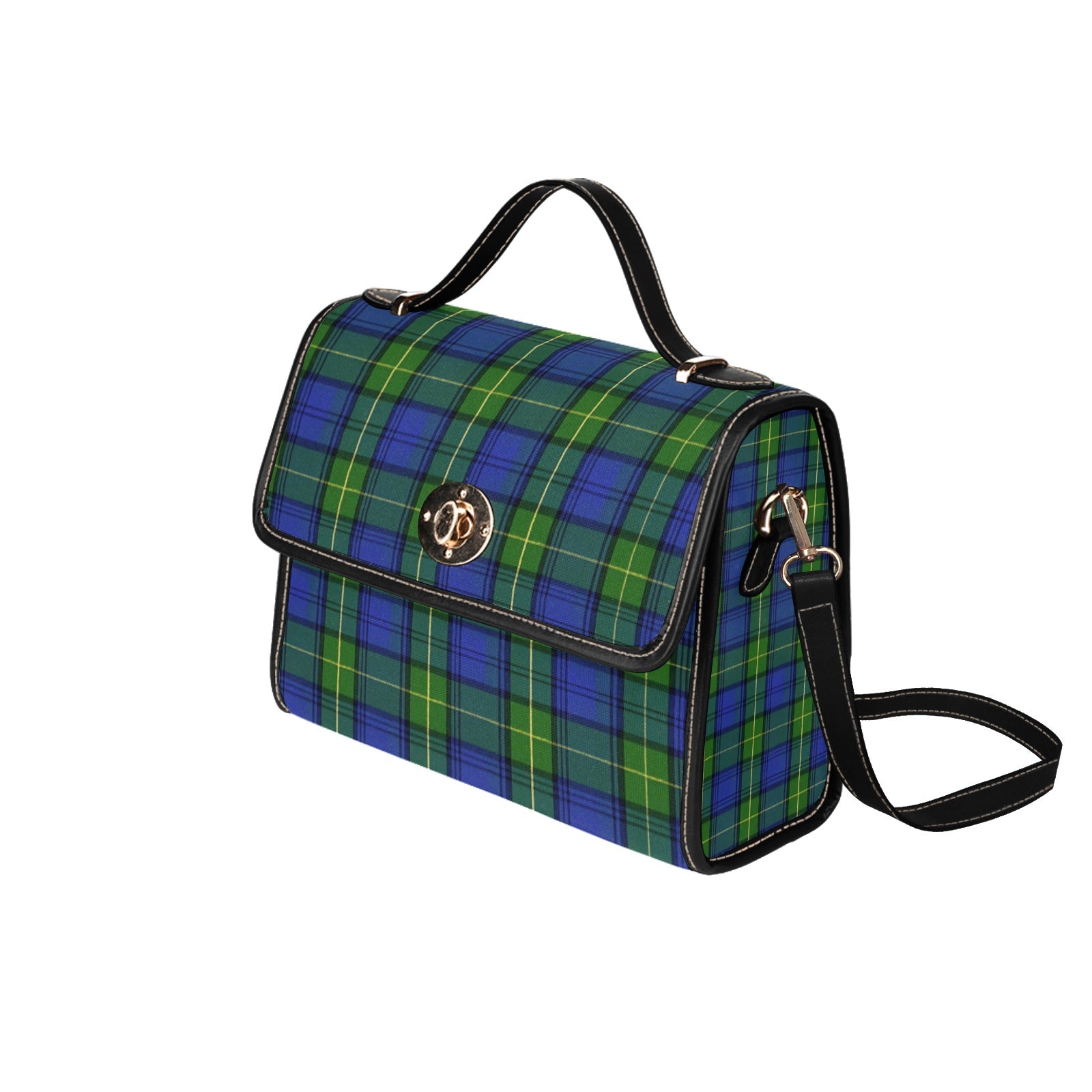 Blue Plaid Canvas Bag